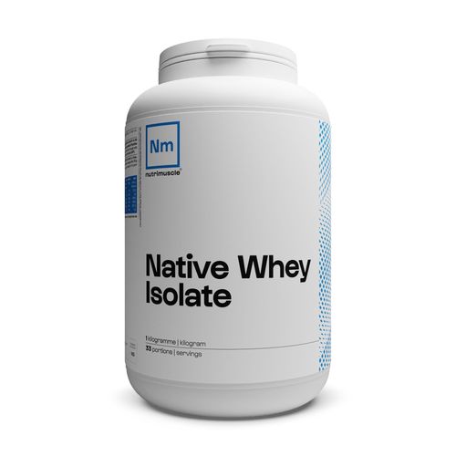 Nutrimuscle - Isolat De Whey Native Nature- 1kg - Jusqu'à 85% De Protéine - Lait Français - Musculation - Prise De Masse Musculaire 