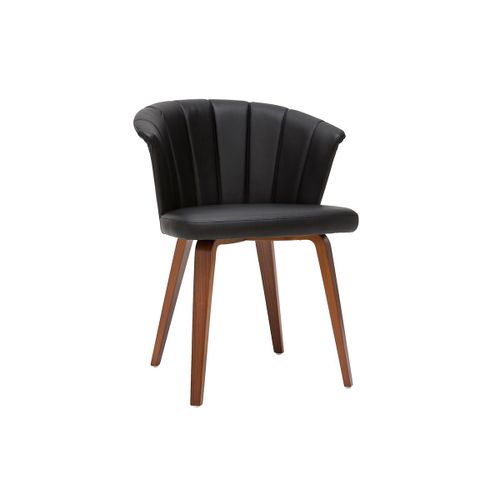 Chaise Design Noir Et Bois Fonc? Albin