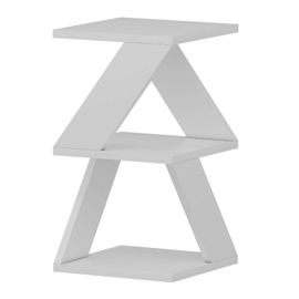 Bout De Canapé Zig Zag En Bois - Blanc