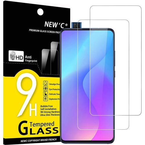 Lot 2, Verre Trempe Xiaomi Mi 9t/Mi 9t Pro/Redmi K20/K20 Pro, Film Protection Ecran Sans Bulles D'air Ultra Resistant (0,33mm Hd Ultra Transparent) Durete 9h