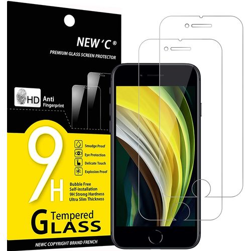 Lot 2, Verre Trempe Iphone Se 2020, Film Protection Ecran Sans Bulles D'air Ultra Resistant (0,33mm Hd Ultra Transparent) Durete 9h Glass