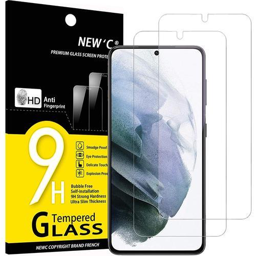 Lot 2 Verre Trempe Samsung Galaxy S21+ 5g 6.7 Film Protection Ecran Anti Rayures Sans Bulles D'air Ultra Resistant 0,33mm Hd Ultra Transparent Durete 9h Glass