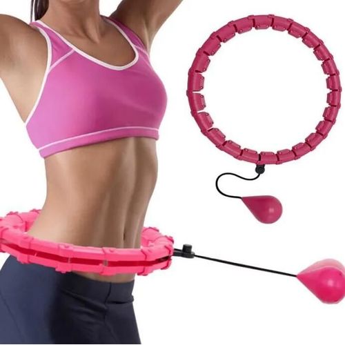 Hula Hoops Fitness 24 N¿Uds Cerceau De Fitness Réglable Et Détachable Weighted Avec Balle De Gravité Fonction Fitness