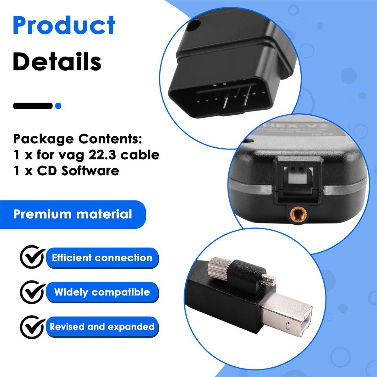 Pour Com 22.3 Obd2 Scanner Hex V2 Usb Pour Golf A6 Seat Vin ... - 3