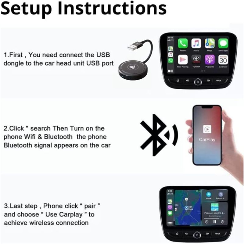 Adaptateur Automatique Android Sans , Dongle Pour Téléphones Androi...