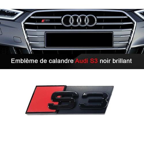 Embleme S3 Avant Calandre Noir Brillant 72x22 Mm Audi A3 S3