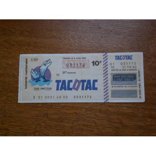 ticket Tacotac 1990 - Ticket