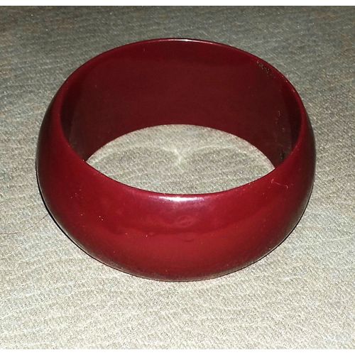 Gros Bracelet Manchette Couleur Bordeaux