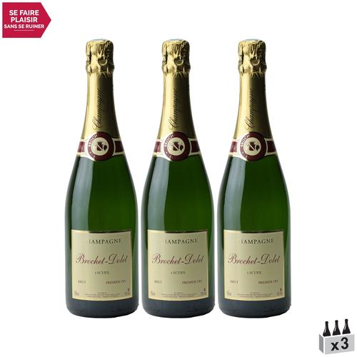 Champagne Brochet-Dolet Champagne Premier Cru Brut Blanc X3