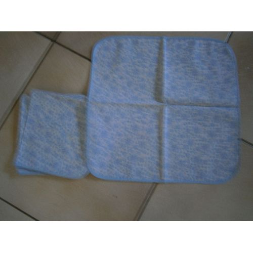 Serviettes De Table Bleues Blanches Rose Lot De 4 38 X 37 Cm Motifs Fleurs