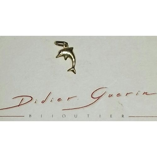 Pendentif Dauphin En Or 18 Carats / Certificat