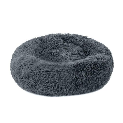 Coussin Rond Pour Chat Ou Chien 60cm Panier Gris Ultra Doux Hobby Tech