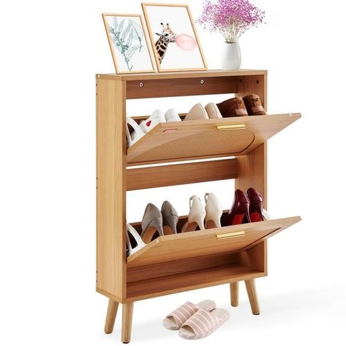 Armoire À Chaussures - Vevor - Meuble À Chaussures Range Chaussures Avec 2 Abattants Entrée Couloir