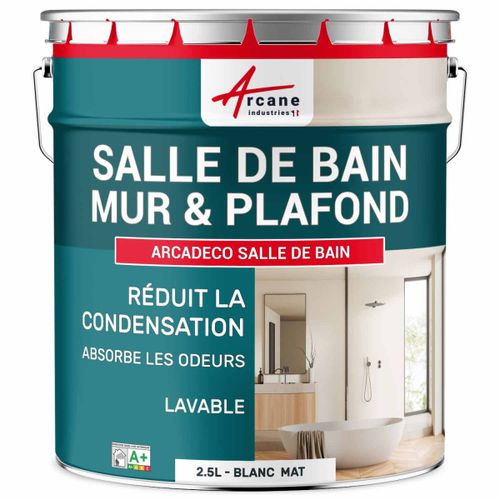 Peinture salle de bain mur plafond condensation Blanc 2.5 L