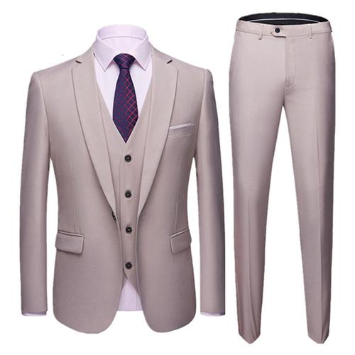 (Veste+Pantalon+Gilet) Costume Homme De Marque Luxe Blouson De Costume Blazer Pantalon De Costume Slim Fête Soirée Mariage Business Fit Grande Vêtements Masculin Wzm1288