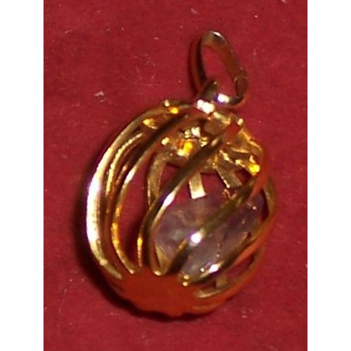 Pendentif "Pierre En Cage", Forme Boule