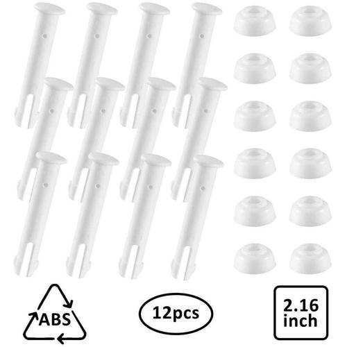 Goupilles en plastique pour joints de piscine (12 pièces) pour piscines à cadre métallique rond Intex (5.5 cm / 2.16in)