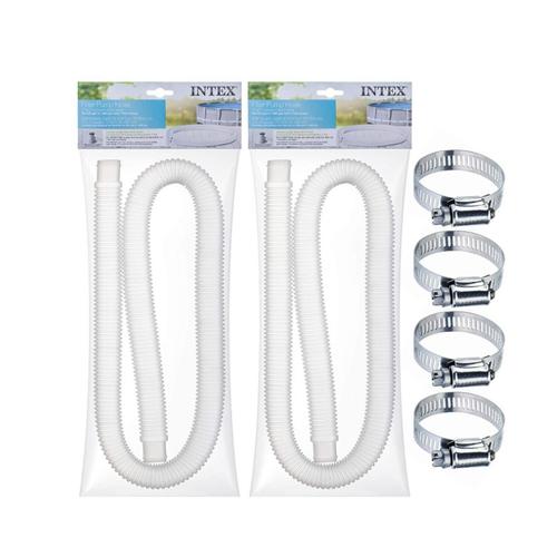 1.5m Piscine de remplacement avec tuyau en métal Pinces pompe de piscine Tuyaux Piscine Filtres Accessoires pour piscine hors sol