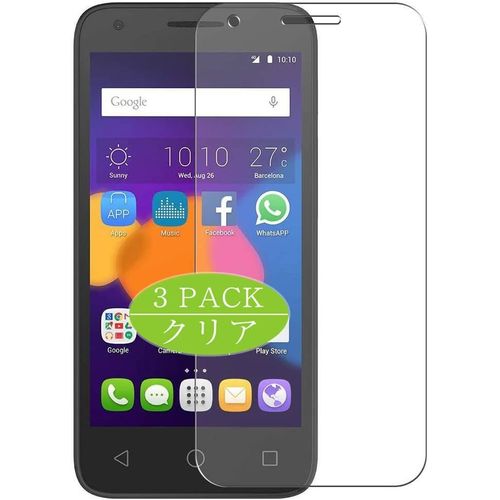 Lot 3 Films Protecteurs D'ecran Compatibles Alcatel Pixi 3 4,5"" 4027a, Hd Film Protecteur [Pas En Verre Trempe] Film Protection Flexible
