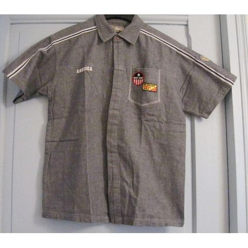 Chemise Grise Manches Courtes, Taille 12 Ans, Marque Best Way, 100% Coton