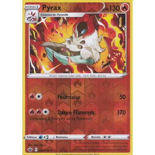 Carte Pokemon - Pyrax - 024/198 - Holo-Reverse - Épée Et Bouclier 6 - Règne De Glace - Vf