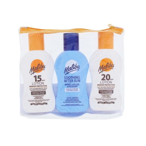 Malibu Lot De 3 Lotions Solaires: Spf20, Spf15, Après Soleil 
