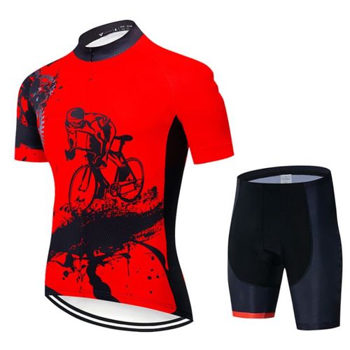 Maillot Spécial Cyclisme Homme Loisir Manches Courte Eté Et Cuissard É Cycliste Gel Epaise Vélo Tenue De Vtt