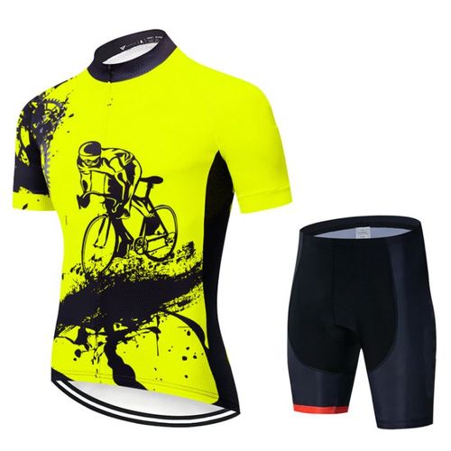 Maillot Spécial Cyclisme Homme Loisir Manches Courte Eté Et Cuissard É Cycliste Gel Epaise Vélo Tenue De Vtt