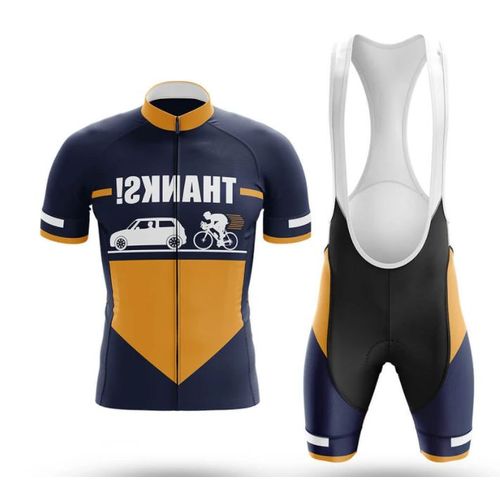 Don't Run Me Over Maillot Spécial Humour Cyclisme Homme Loisir Manches Courte Eté + Cuissard É Cycliste Gel Epaise Vélo Tenue De Vtt