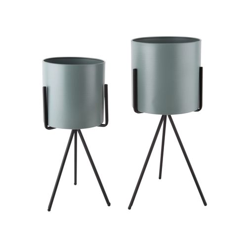 Duo De Cache-Pot Pedestal Xl - Vert