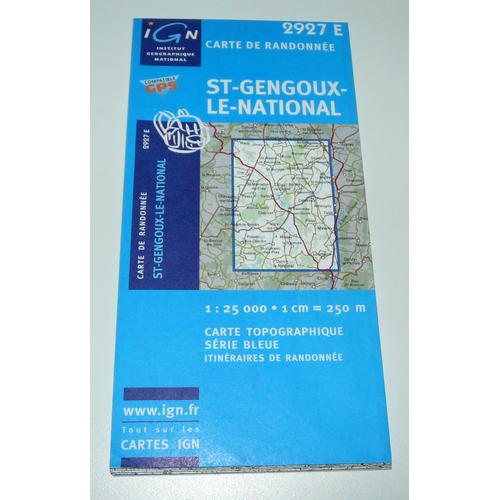 Carte Ign 2927 Est Saint-Gengoux-Le-National