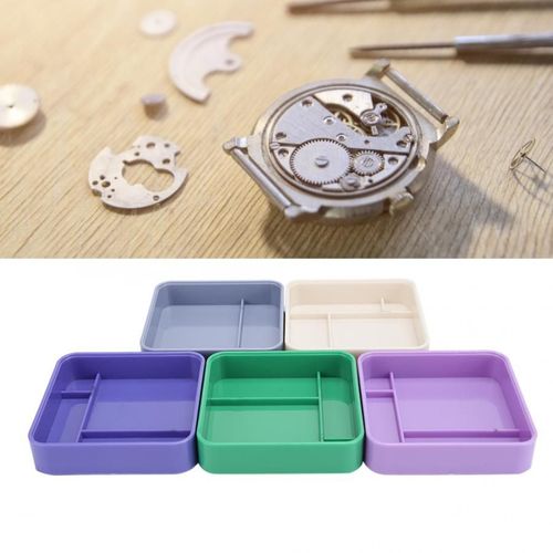 Plastique Étanche À La Poussière Montre Vis Boîte De Rangement Montre Pièces Gestion Boîte De Rangement Montre Accessoires Outils De Stockage Pour Horloger