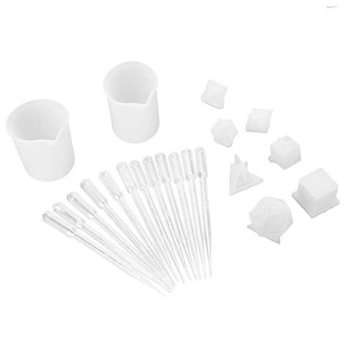 925 En Argent Sterling Bracelet Silicone Bricolage Époxy Moule Filet Forme Numéros Jeu Dés Moule Miroir Artisanat Fabrication De Moules Bijoux