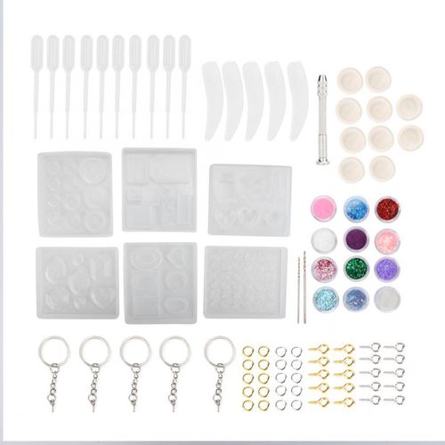 6 Pièces Silicone Gel Résine Moulage Moules Bijoux Traitement Accessoires Bricolage Artisanat Bijoux Pendentif Artisanat Fabrication Moule Ensemble