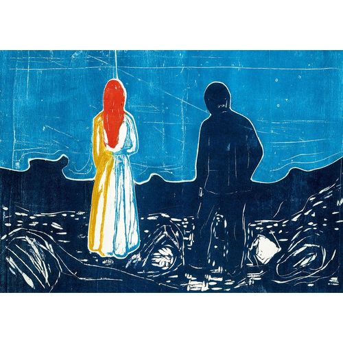 Edvard Munch - Two People: The Lonely Ones, 1899 - Puzzle 1000 Pièces