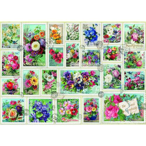 Stamp Flower Collection - Puzzle 2000 Pièces