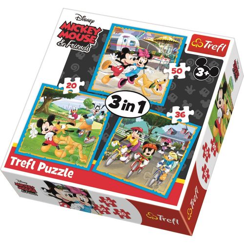 3 In 1 - Mickey Mouse With Friends - Puzzle 20, 36 Et 50 Pièces