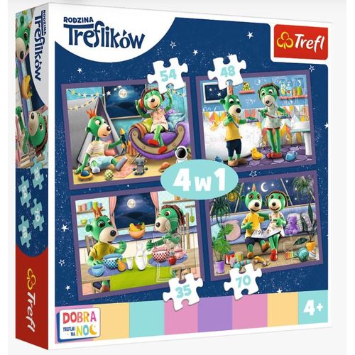 4 In 1 - Evening Trefliks Rituals - Good Night - Puzzle 35, 48, 54 Et 70 Pièces