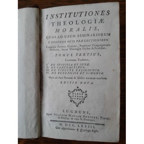 Institutiones Theologiae Moralis, Quas Ad Usum Seminariorum E Propriis Suis Praelectionibus - Tomus Tertius - Editio Nova