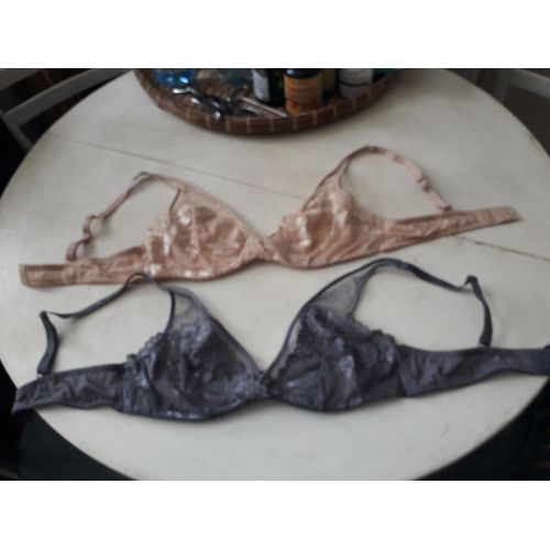 Ot De 2 Soutien Gorge Foulard Tulle Et Dentelle Lisburn À Armature