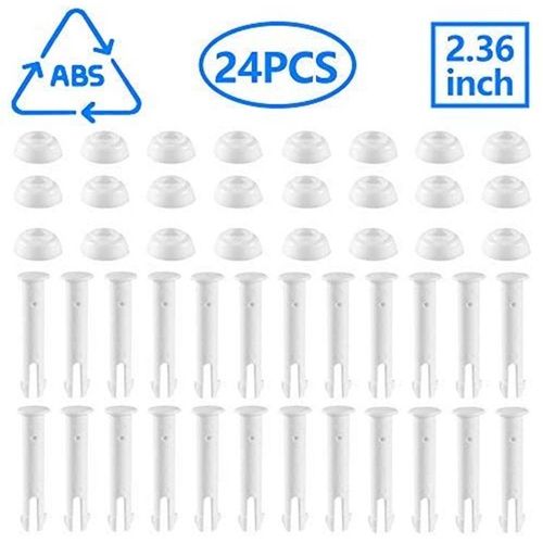 24pcs Goupilles en Plastique pour Joints de Piscine, pour Intex 13ft-24ft/10ft-12ft Round et 10312 Series Metal Frame Pool 6cm/2.36inch