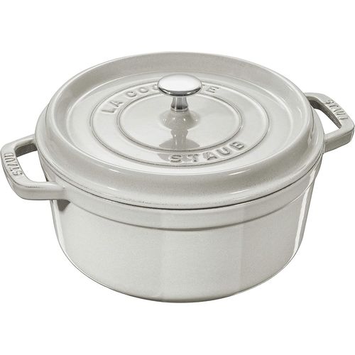 Staub Cocotte Ronde Truffe Blanche Taille 26 Cm