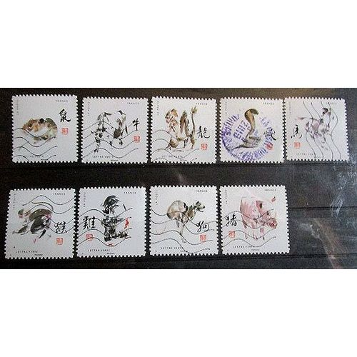 2017. Adh1374;Adh1375;Adh1378;Adh1379;Adh1380;Adh1382;Adh1383;Adh1384;Adh1385:Signes Astrologiques Chinois