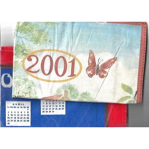 Torchons Calendrier Année 2001