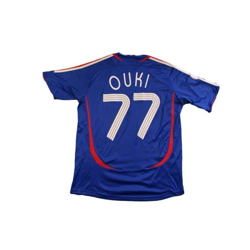 Maillot Équipe De France Domicile 2006-2007 - N°77 Ouki - Adidas Taille XL Homme - Rétro