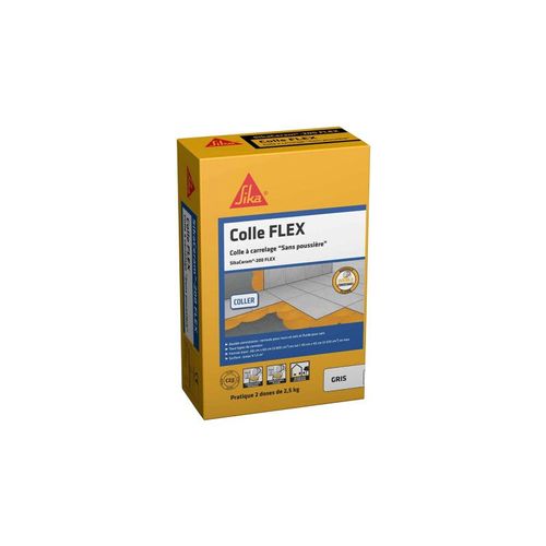 Colle à carrelage SIKA SikaCeram 200 Flex - Gris - 2,5 kg