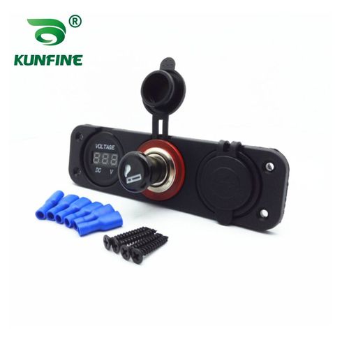 Chargeur De Voiture Multifonctionnel Avec Voltmètre, Allume-Cigare, Chargeur Usb
