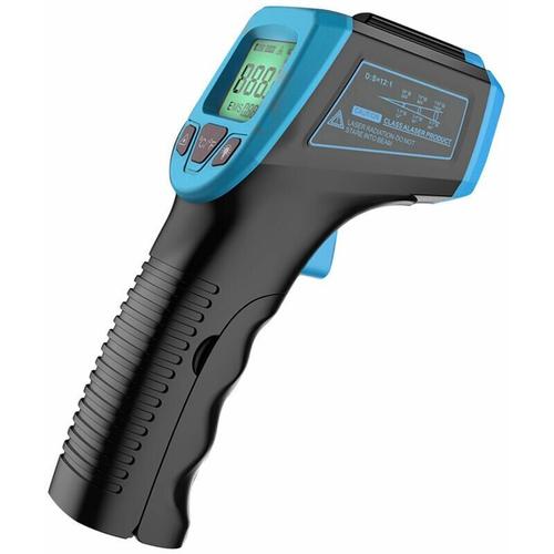 Thermometre Infrarouge, Pistolet De Temperature Laser Numerique Sans Contact 58 °F A 1112 °F ( 50 °C A 600 °C) Avec Ecran Lcd, Bleu, Bleu Goodnice