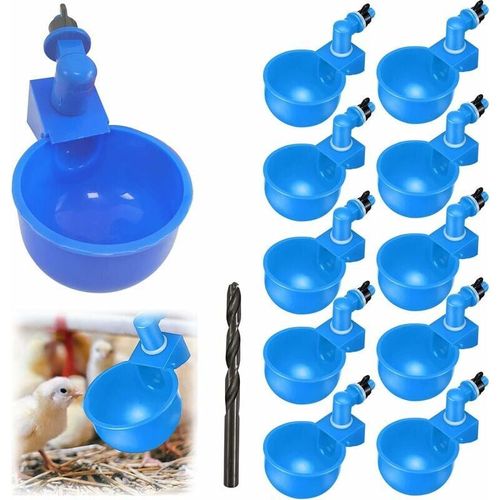 12 Pieces Abreuvoir Poules, Abreuvoir Automatique, Avec Perforation Outils, Convient Aux Poulets, Canards Et Autres Volailles De Basse Cour Abreuvoir Poules Abreuvoir Automatique Pour Poulet Goodnice