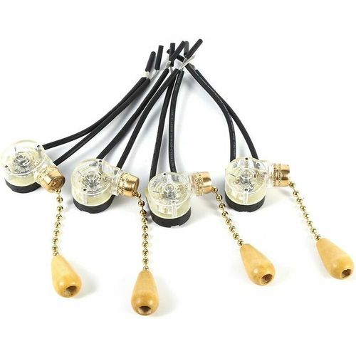 Interrupteur A Tirette, 4 Pieces - Universel Pour Ventilateurs De Plafond, Lampes. Goodnice
